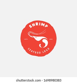 Seafood restaurant, shrimp, prawn logo vector design