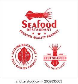 Seafood restaurant Squid logo Collection