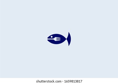 Seafood restaurant symbol, icon sign and logo. Fish vector illustrations for bistro or seaside inn. Great view for fish business.