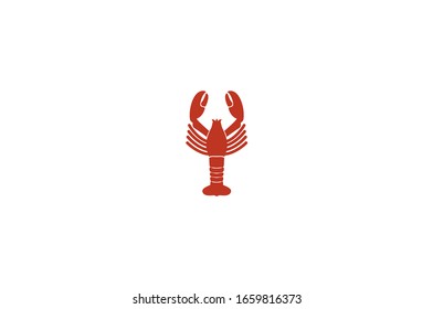 Seafood restaurant symbol  icon sign and logo. lobster vector illustrations for bistro or seaside inn. for lobster restaurant business.