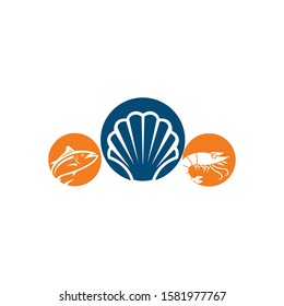 Seafood restaurant vector logo design. Seafood best quality logo. For market, shops and your design vector illustration.	
