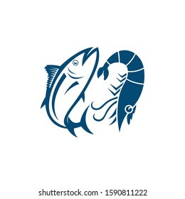 Seafood restaurant vector logo design. Seafood best quality logo. For market, shops and your design vector illustration.	
