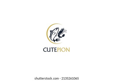 Seafood restaurant vector logo design. Seafood best quality logo. For market, shops and your design vector illustration.