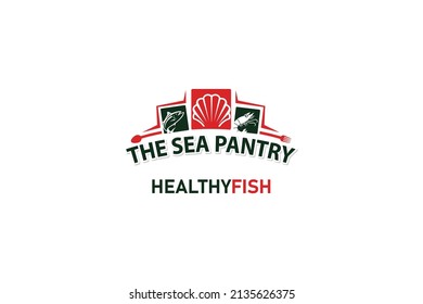 Seafood restaurant vector logo design. Seafood best quality logo. For market, shops and your design vector illustration.