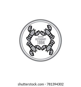Seafood Restaurant  Vector Template Design