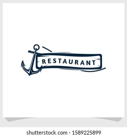 seafood restaurant vintage logo design vector, restaurant logo design inspirations