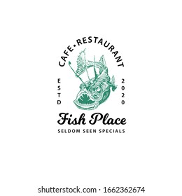 Seafood Restaurant Vintage Style Logo