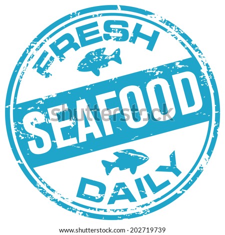 seafood rubber stamp