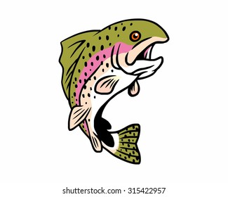 seafood salmon fish vector cartoon character