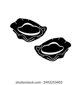 Seafood silhouettes flat illustration. Marine animal shapes. Underwater world. Biodiversity. Abstract shapes 