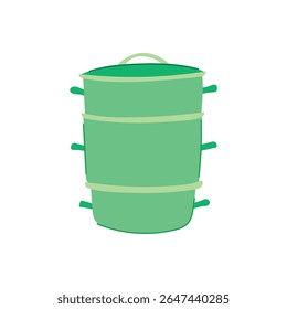 seafood steamer pot cartoon. healthy stainless, bamboo electric, multitier basket seafood steamer pot sign. isolated symbol vector illustration