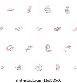 Seafood and Table setting set. Background for printing, design, web. Usable as icons. Seamless. Color.