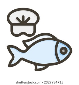 Seafood Thick Line Filled Colors For Personal And Commercial Use.
