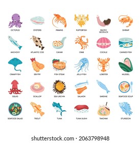 Seafood, Thin Line and Pixel Perfect Icons