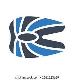 seafood vector glyph colour icon 