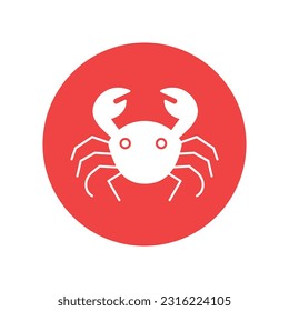 Seafood Vector Icon with trendy background colors that can easily edit or modify

