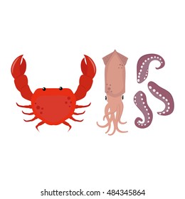 Seafood vector illustration