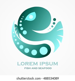 seafood vector logo. fish, fishing or restaurant icon