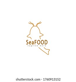 seafood vector logo illustration icon, suitable for restaurant company