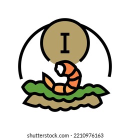 i seafood vitamin color icon vector. i seafood vitamin sign. isolated symbol illustration