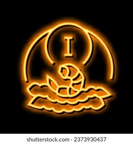 i seafood vitamin neon light sign vector. i seafood vitamin illustration