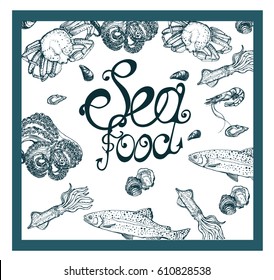 seafood,lettering