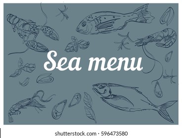 seafood,menu,template,