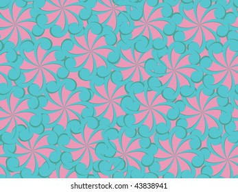 seagreen background with beautiful pink blossoms