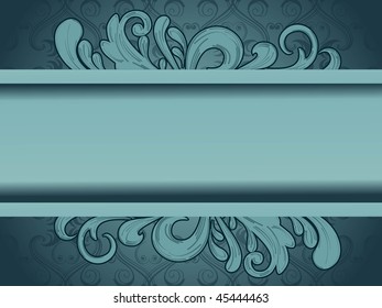 seagreen background with creative artwork, banner illustration