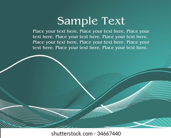  sea-green wave illustration with place for text