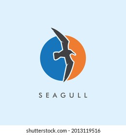Seagul bird illustration vector design 