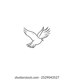 Seagul bird logo icon vector illustration template