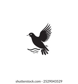 Seagul bird logo icon vector illustration template