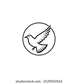 Seagul bird logo icon vector illustration template