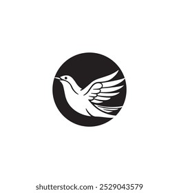 Seagul bird logo icon vector illustration template