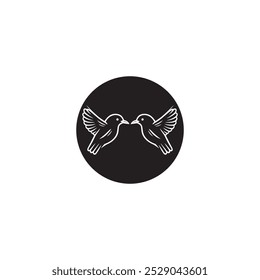 Seagul bird logo icon vector illustration template