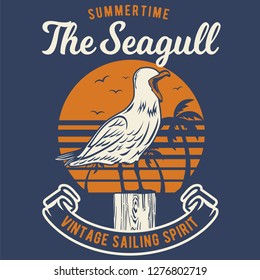 Seagul Bird Tshirt Design