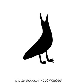 Seagull. Atlantic seabird. Marine Animal Vector illustration on white background.