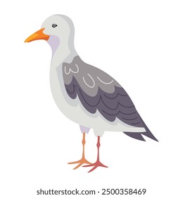 seagull bird cartoon isolated icon