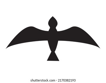 seagull bird flying silhouette icon