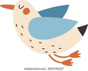 Seagull Bird Flying Vector Illustration