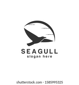 seagull bird icon logo design