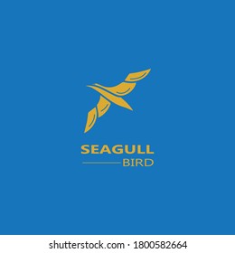 Seagull  Bird logo icon  vector designs template  - Vector