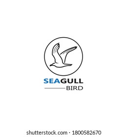 Seagull  Bird logo icon  vector designs template  - Vector