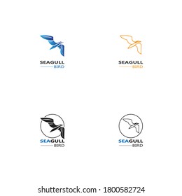 Seagull  Bird logo icon  vector designs template  - Vector