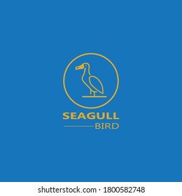 Plantilla de diseño vectorial del icono del logotipo de la gaviota - Vector