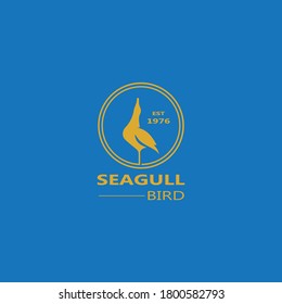 Seagull  Bird logo icon  vector designs template  - Vector