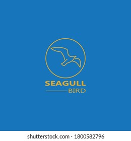 Seagull  Bird logo icon  vector designs template  - Vector