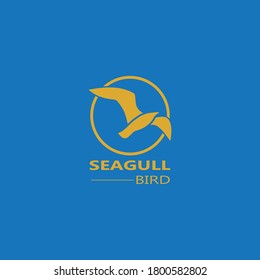 Seagull  Bird logo icon  vector designs template  - Vector