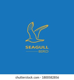 Plantilla de diseño vectorial del icono del logotipo de la gaviota - Vector